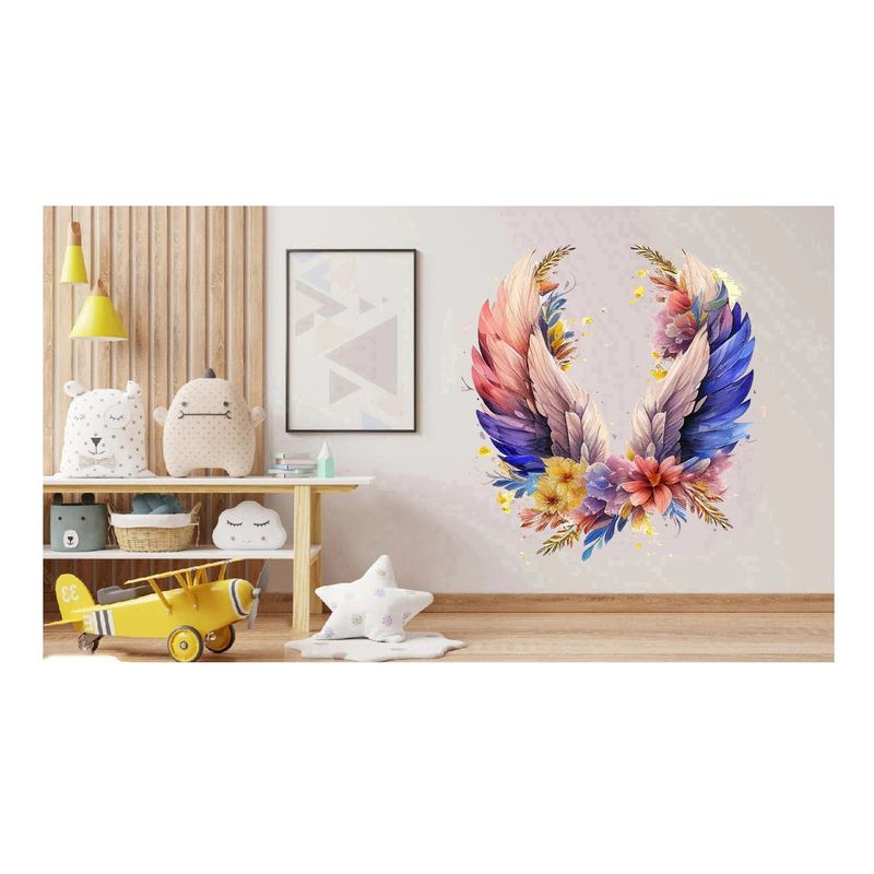 Casa si Gradina - Decoratiuni - Stickere decorative - Sticker decorativ, Aripi, Albastru, 71 cm, 1355STK-1 - Infinity.ro