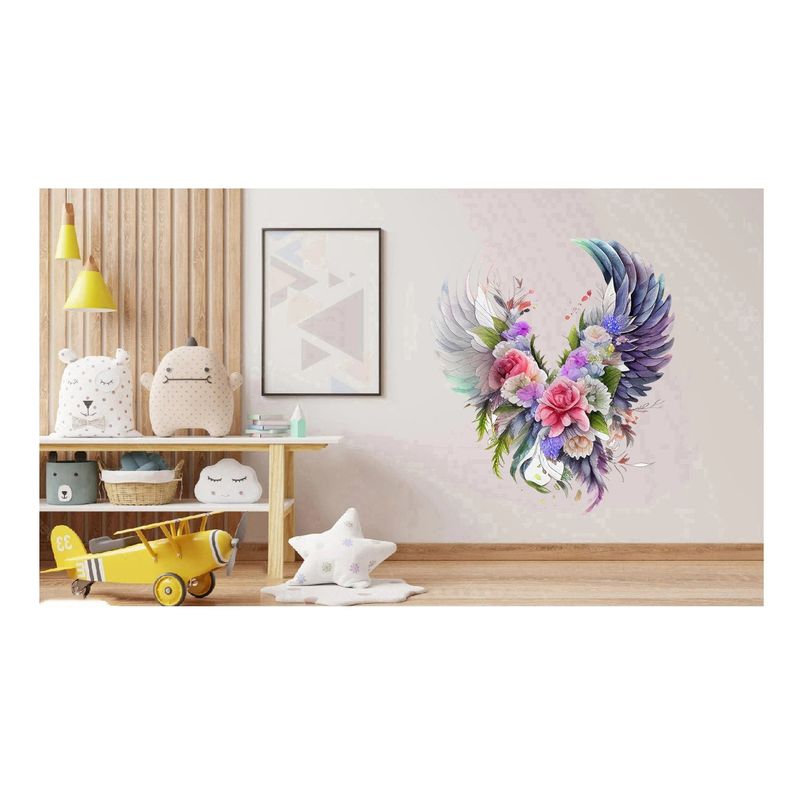 Casa si Gradina - Decoratiuni - Stickere decorative - Sticker decorativ, Aripi, Gri, 73 cm, 1355STK-2 - Infinity.ro