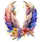 Casa si Gradina - Decoratiuni - Stickere decorative - Sticker decorativ, Aripi, Albastru, 71 cm, 1355STK-1 - Infinity.ro