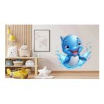 Casa si Gradina - Decoratiuni - Stickere decorative - Sticker decorativ, Delfin, Albastru, 63 cm, 1352STK-7 - Infinity.ro