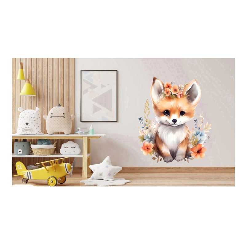 Casa si Gradina - Decoratiuni - Stickere decorative - Sticker decorativ, Vulpe, Portocaliu, 66 cm, 1351STK-6 - Infinity.ro