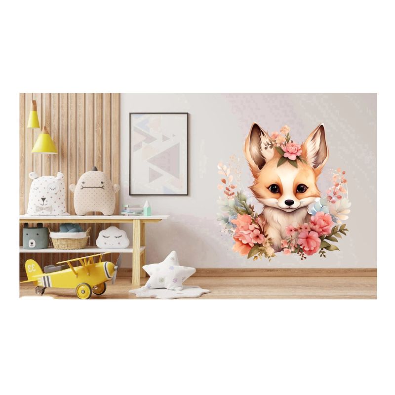 Casa si Gradina - Decoratiuni - Stickere decorative - Sticker decorativ, Vulpe, Portocaliu, 64 cm, 1351STK-2 - Infinity.ro