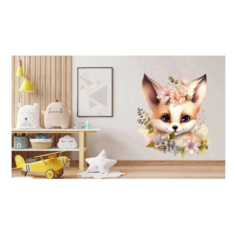Casa si Gradina - Decoratiuni - Stickere decorative - Sticker decorativ, Vulpe, Maro, 69 cm, 1351STK-5 - Infinity.ro