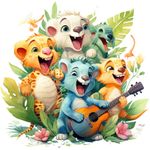 Casa si Gradina - Decoratiuni - Stickere decorative - Sticker decorativ, Animale Cantarete, Verde, 61 cm, 1349STK-1 - Infinity.ro