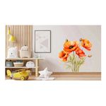 Casa si Gradina - Decoratiuni - Stickere decorative - Sticker decorativ, Buchet de Flori Maci, Portocaliu, 61 cm, 1350STK-4 - Infinity.ro