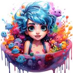 Casa si Gradina - Decoratiuni - Stickere decorative - Sticker decorativ, Culori Pastelate, Fata, Roz, 61 cm, 1347STK-4 - Infinity.ro