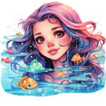 Casa si Gradina - Decoratiuni - Stickere decorative - Sticker decorativ, Culori Pastelate, Fata, Mov, 62 cm, 1347STK-5 - Infinity.ro