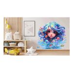 Casa si Gradina - Decoratiuni - Stickere decorative - Sticker decorativ, Culori Pastelate, Fata, Turcoaz, 62 cm, 1347STK-9 - Infinity.ro