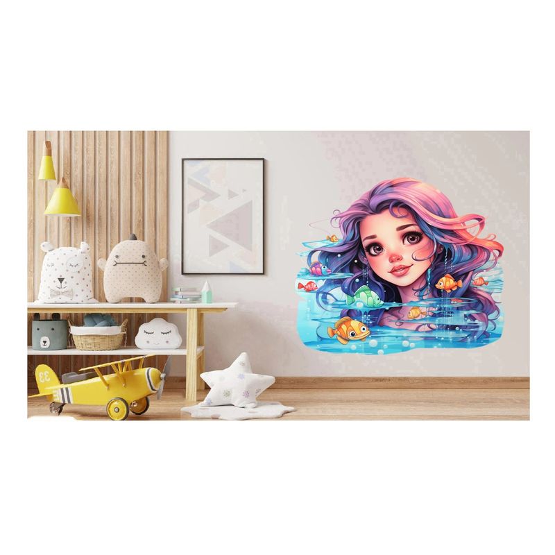 Casa si Gradina - Decoratiuni - Stickere decorative - Sticker decorativ, Culori Pastelate, Fata, Mov, 62 cm, 1347STK-5 - Infinity.ro