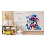 Casa si Gradina - Decoratiuni - Stickere decorative - Sticker decorativ, Dinozaur, Albastru, 63 cm, 1348STK - Infinity.ro