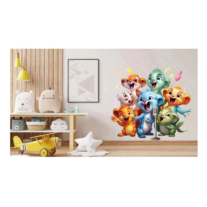 Casa si Gradina - Decoratiuni - Stickere decorative - Sticker decorativ, Animale Cantarete, Multicolor, 67 cm, 1349STK-2 - Infinity.ro