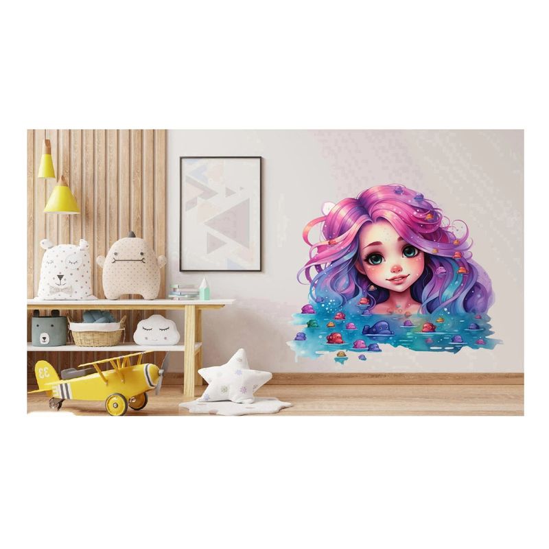 Casa si Gradina - Decoratiuni - Stickere decorative - Sticker decorativ, Culori Pastelate, Fata, Mov, 72 cm, 1347STK-11 - Infinity.ro