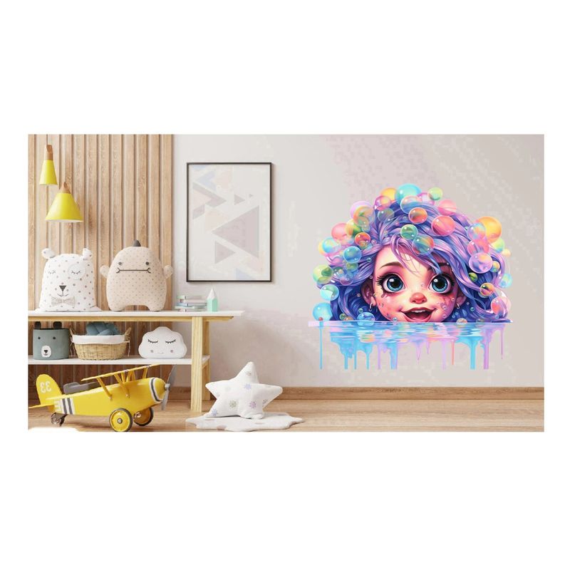 Casa si Gradina - Decoratiuni - Stickere decorative - Sticker decorativ, Culori Pastelate, Fata, Mov, 62 cm, 1347STK-2 - Infinity.ro