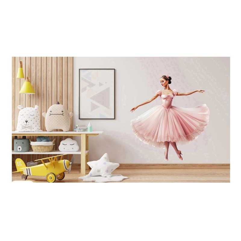 Casa si Gradina - Decoratiuni - Stickere decorative - Sticker decorativ, Balerina, Roz, 64 cm, 1346STK-9 - Infinity.ro
