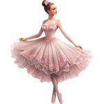 Casa si Gradina - Decoratiuni - Stickere decorative - Sticker decorativ, Balerina, Roz, 75 cm, 1346STK-3 - Infinity.ro