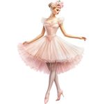 Casa si Gradina - Decoratiuni - Stickere decorative - Sticker decorativ, Balerina, Roz, 88 cm, 1346STK-2 - Infinity.ro