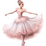 Casa si Gradina - Decoratiuni - Stickere decorative - Sticker decorativ, Balerina, Roz, 65 cm, 1346STK-7 - Infinity.ro
