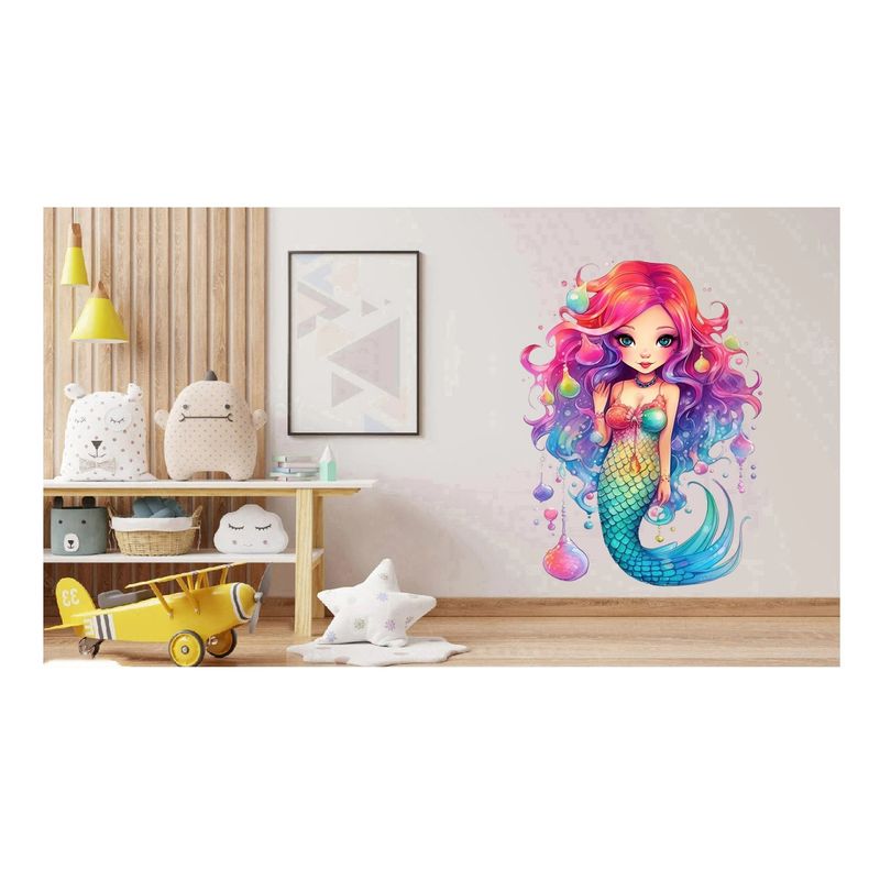 Casa si Gradina - Decoratiuni - Stickere decorative - Sticker decorativ, Mica Sirena, Multicolor, 83 cm, 1344STK-5 - Infinity.ro
