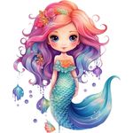 Casa si Gradina - Decoratiuni - Stickere decorative - Sticker decorativ, Mica Sirena, Multicolor, 73 cm, 1344STK-3 - Infinity.ro