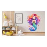 Casa si Gradina - Decoratiuni - Stickere decorative - Sticker decorativ, Mica Sirena, Mov, 76 cm, 1344STK-2 - Infinity.ro