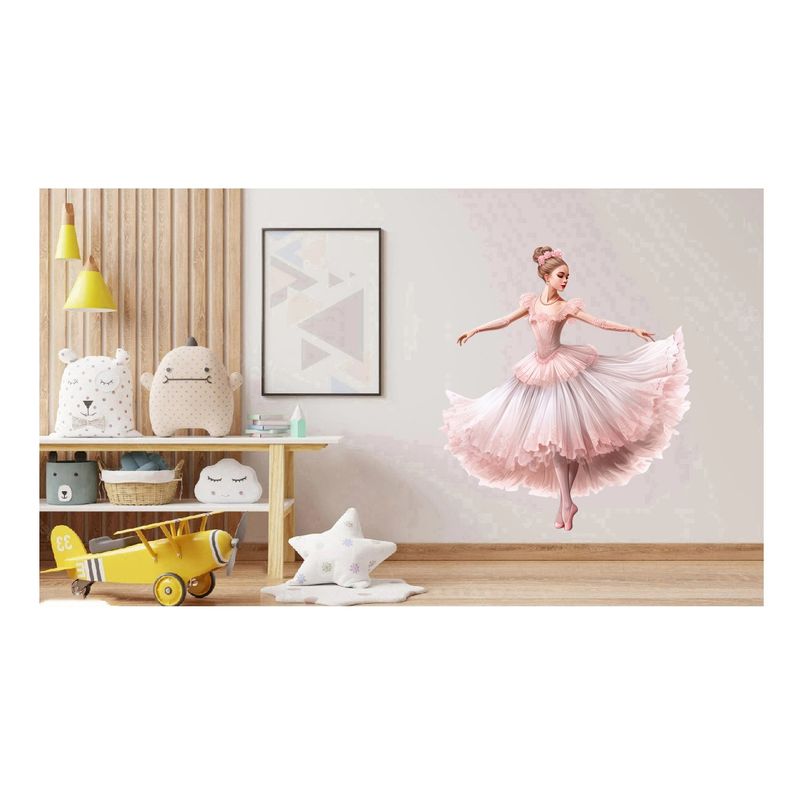 Casa si Gradina - Decoratiuni - Stickere decorative - Sticker decorativ, Balerina, Roz, 65 cm, 1346STK-7 - Infinity.ro