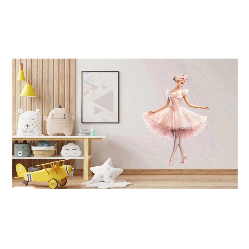 Casa si Gradina - Decoratiuni - Stickere decorative - Sticker decorativ, Balerina, Roz, 88 cm, 1346STK-2 - Infinity.ro