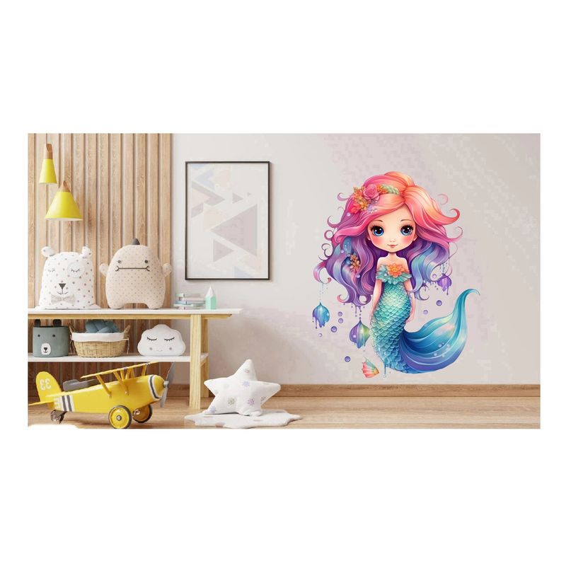 Casa si Gradina - Decoratiuni - Stickere decorative - Sticker decorativ, Mica Sirena, Multicolor, 73 cm, 1344STK-3 - Infinity.ro