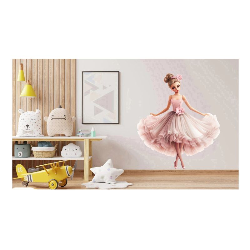 Casa si Gradina - Decoratiuni - Stickere decorative - Sticker decorativ, Balerina, Roz, 69 cm, 1346STK-1 - Infinity.ro