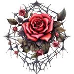 Casa si Gradina - Decoratiuni - Stickere decorative - Sticker decorativ, Trandafiri, Rosu, 64 cm, 1343STK-16 - Infinity.ro