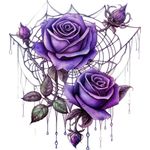 Casa si Gradina - Decoratiuni - Stickere decorative - Sticker decorativ, Trandafiri, Mov, 68 cm, 1343STK-3 - Infinity.ro