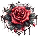 Casa si Gradina - Decoratiuni - Stickere decorative - Sticker decorativ, Trandafiri, Rosu, 62 cm, 1343STK-18 - Infinity.ro