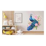 Casa si Gradina - Decoratiuni - Stickere decorative - Sticker decorativ, Paun, Multicolor, 64 cm, 1345STK-7 - Infinity.ro