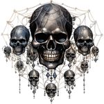 Casa si Gradina - Decoratiuni - Stickere decorative - Sticker decorativ, Craniu, Negru, 61 cm, 1343STK-9 - Infinity.ro