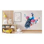 Casa si Gradina - Decoratiuni - Stickere decorative - Sticker decorativ, Paun, Albastru, 62 cm, 1345STK - Infinity.ro