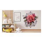 Casa si Gradina - Decoratiuni - Stickere decorative - Sticker decorativ, Trandafiri, Rosu, 62 cm, 1343STK-15 - Infinity.ro