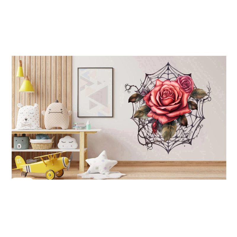 Casa si Gradina - Decoratiuni - Stickere decorative - Sticker decorativ, Trandafiri, Rosu, 62 cm, 1343STK-15 - Infinity.ro