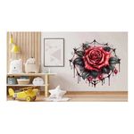 Casa si Gradina - Decoratiuni - Stickere decorative - Sticker decorativ, Trandafiri, Rosu, 62 cm, 1343STK-18 - Infinity.ro