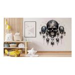Casa si Gradina - Decoratiuni - Stickere decorative - Sticker decorativ, Craniu, Negru, 61 cm, 1343STK-9 - Infinity.ro