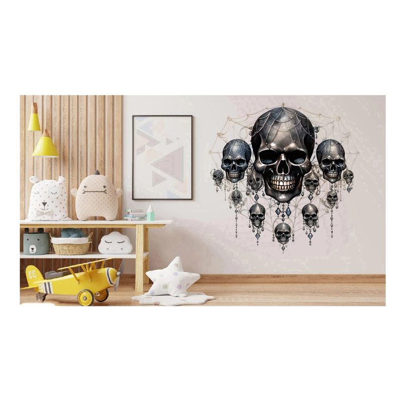 Casa si Gradina - Decoratiuni - Stickere decorative - Sticker decorativ, Craniu, Negru, 61 cm, 1343STK-9 - Infinity.ro