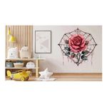Casa si Gradina - Decoratiuni - Stickere decorative - Sticker decorativ, Trandafiri, Roz, 60 cm, 1343STK-19 - Infinity.ro