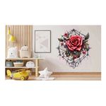Casa si Gradina - Decoratiuni - Stickere decorative - Sticker decorativ, Trandafiri, Rosu, 64 cm, 1343STK-16 - Infinity.ro