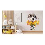 Casa si Gradina - Decoratiuni - Stickere decorative - Sticker decorativ, Caine, Galben, 76 cm, 1341STK-5 - Infinity.ro