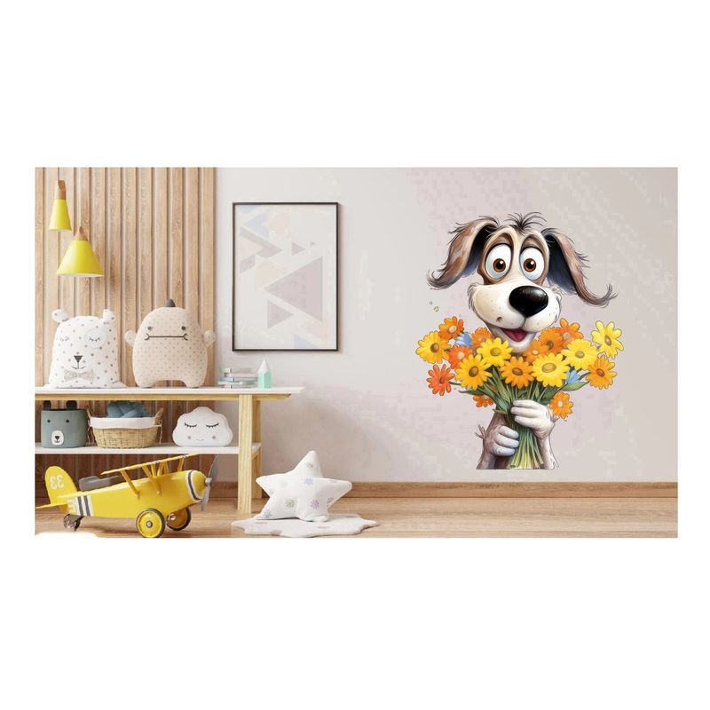 Casa si Gradina - Decoratiuni - Stickere decorative - Sticker decorativ, Caine, Galben, 76 cm, 1341STK-5 - Infinity.ro