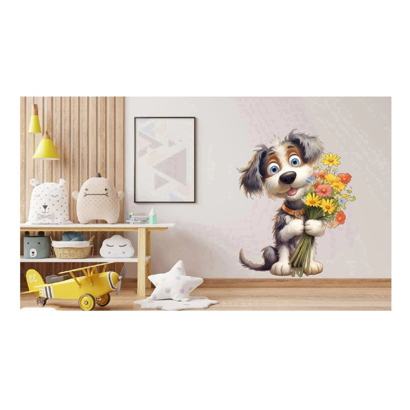 Casa si Gradina - Decoratiuni - Stickere decorative - Sticker decorativ, Caine, Gri, 73 cm, 1341STK-4 - Infinity.ro