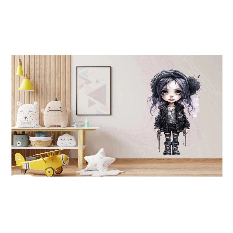 Casa si Gradina - Decoratiuni - Stickere decorative - Sticker decorativ, Printesa Rock, Negru, 90 cm, 1331STK-2 - Infinity.ro