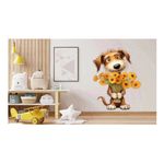 Casa si Gradina - Decoratiuni - Stickere decorative - Sticker decorativ, Caine, Portocaliu, 84 cm, 1341STK-7 - Infinity.ro