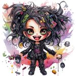 Casa si Gradina - Decoratiuni - Stickere decorative - Sticker decorativ, Printesa Rock, Multicolor, 62 cm, 1331STK-3 - Infinity.ro