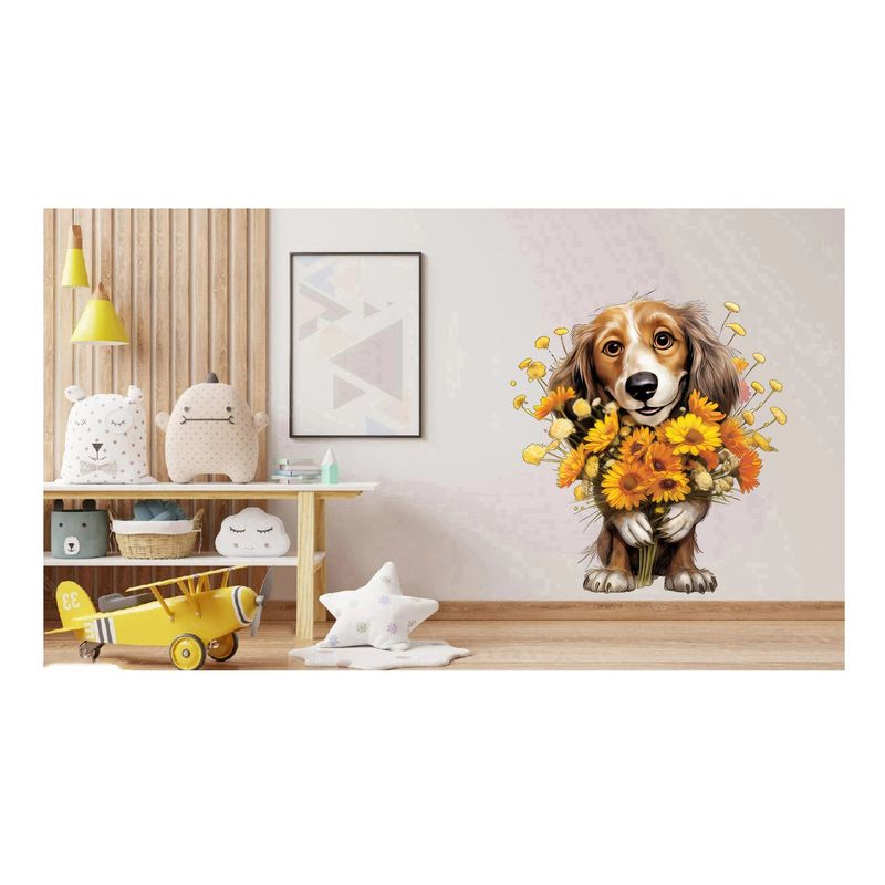 Casa si Gradina - Decoratiuni - Stickere decorative - Sticker decorativ, Caine, Portocaliu, 66 cm, 1341STK - Infinity.ro