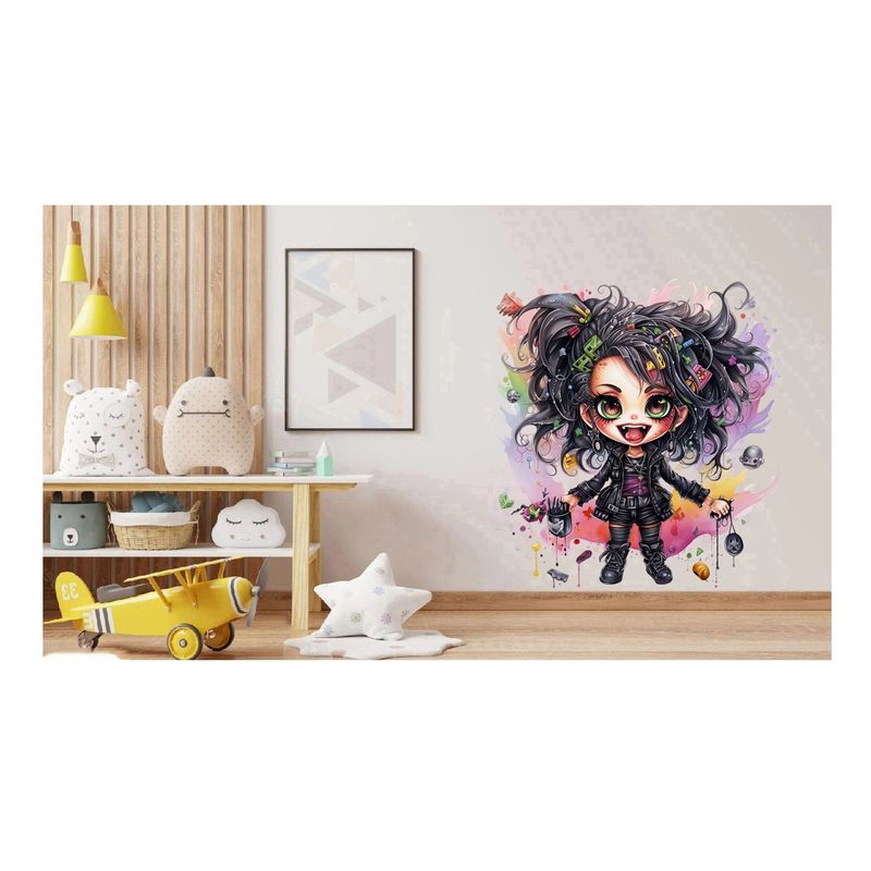 Casa si Gradina - Decoratiuni - Stickere decorative - Sticker decorativ, Printesa Rock, Multicolor, 62 cm, 1331STK-3 - Infinity.ro