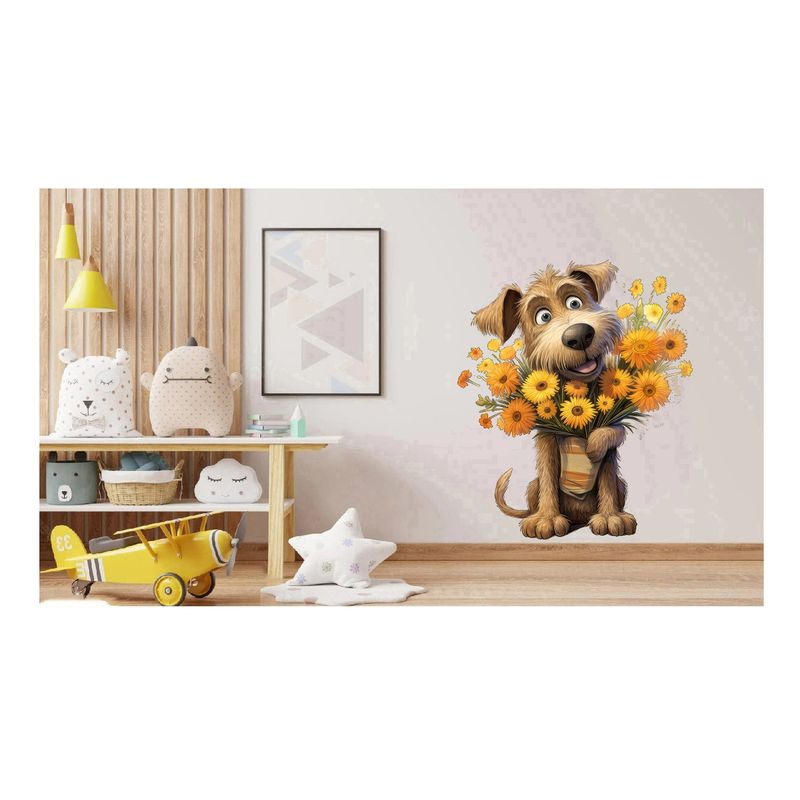 Casa si Gradina - Decoratiuni - Stickere decorative - Sticker decorativ, Caine, Maro, 72 cm, 1341STK-6 - Infinity.ro